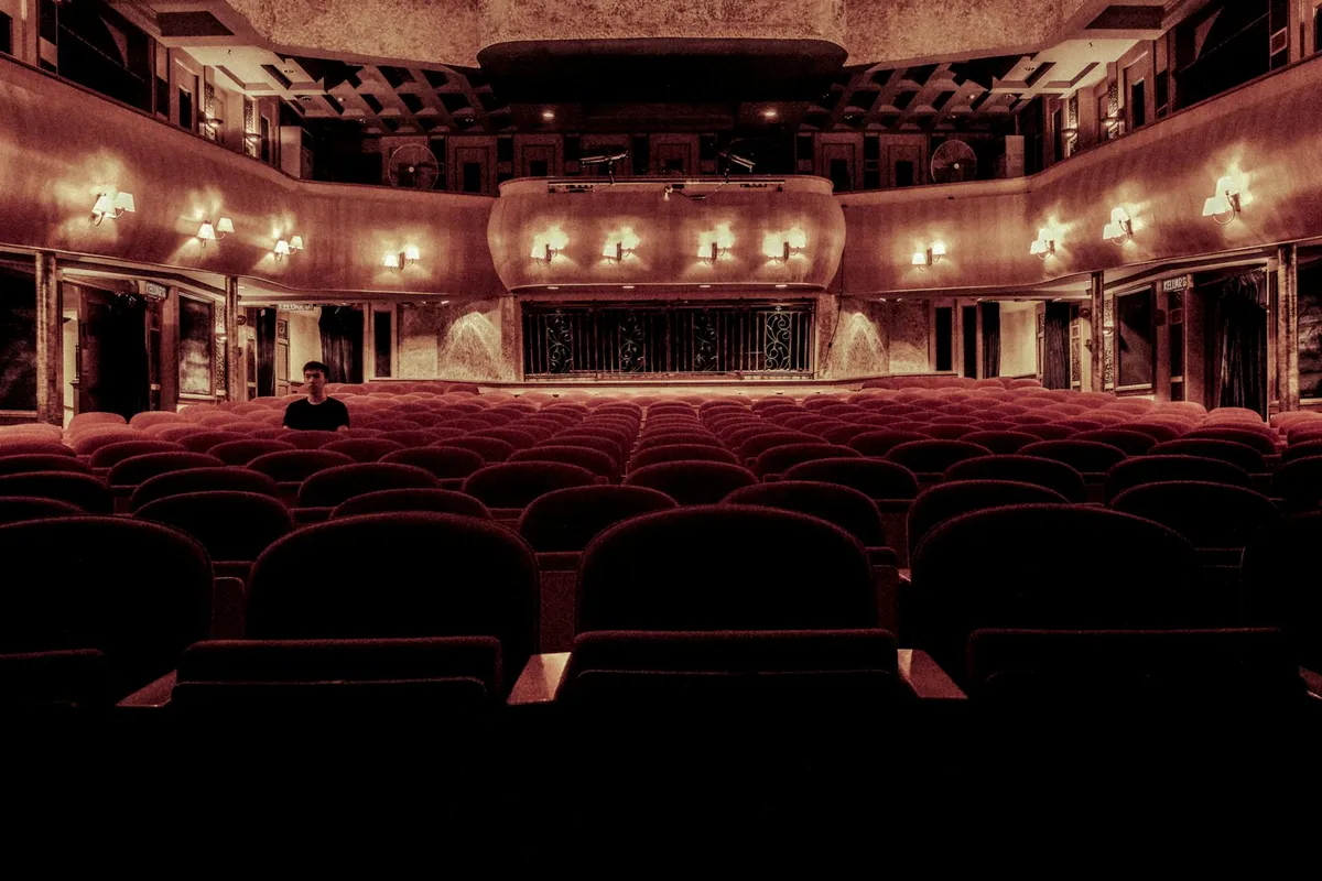 A quiet film in a classic theater setting